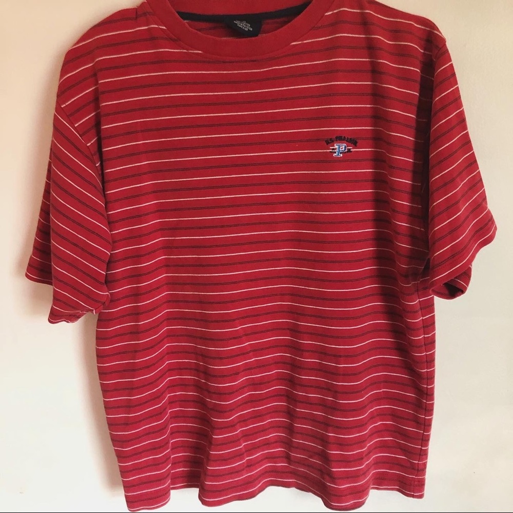 ✨thrifted red blue and white polo shirt✨